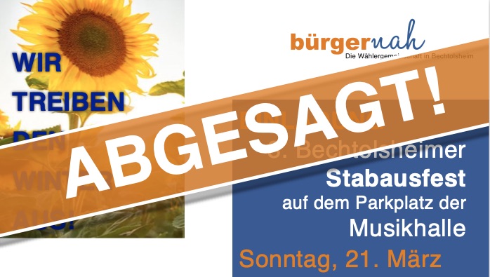 Absage Stabausfest 2021